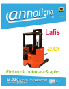 Lafis Elektro Stapler/Schubmaststapler 2 To. Bild- Bedienungsanleitung & Wartungsanweisungen & Bild- Ersatzteilliste & Explosionszeichnungen - annoligno 720